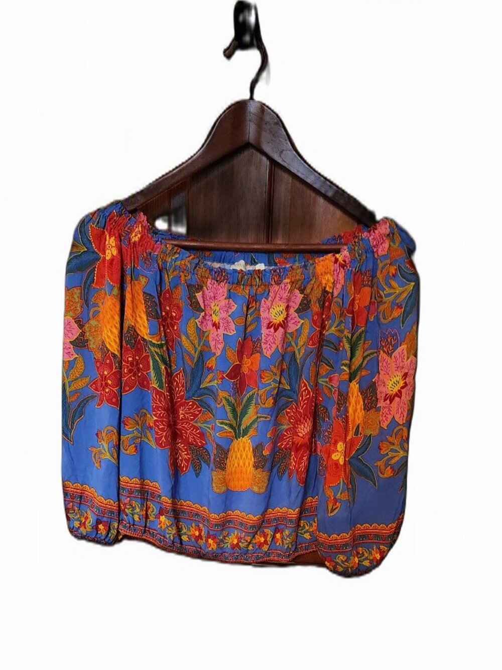 Cynthia Rowley Boho Top on or Off Shoulder Abstract Floral Pattern, Size S